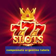 campeonato argentino tabela